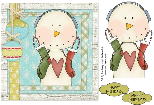 Stockings Snowman Step-By-Step Card Front