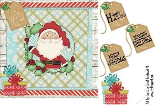 Waving Santa Card Front