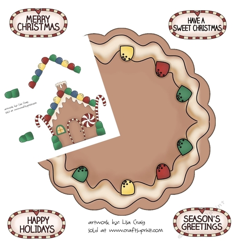 Christmas Gingerbread House Wobble card Mini Kit
