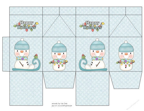 Blue Snowman Milk Carton