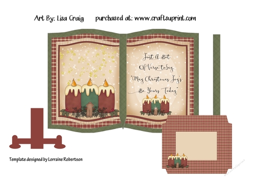Christmas Candles Book Card Mini Kit