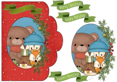 Christmas Shaped card Front 1