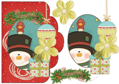 Christmas Shaped card Front 3