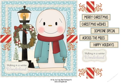 Festive Snowman Card Front