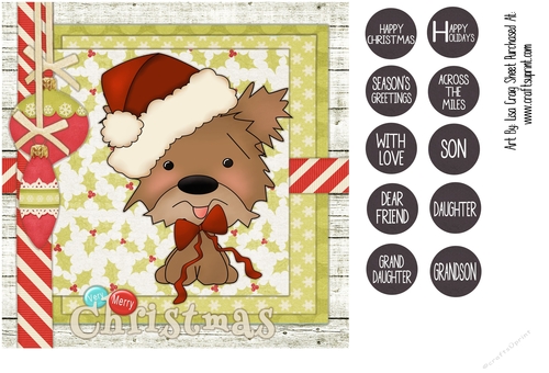 Santa Dog Quick Card 1