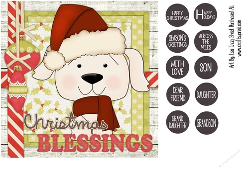 Santa Dog Quick Card 2