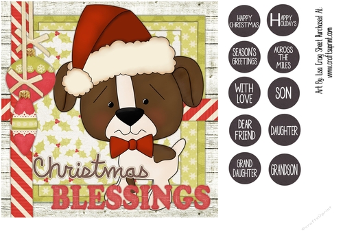 Santa Dog Quick Card 3
