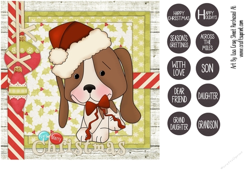 Santa Dog Quick Card 4