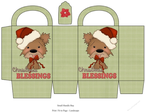 Santa Dog Small Gift bag 1