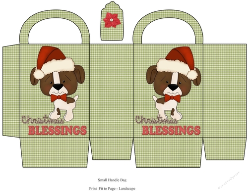 Santa Dog Small Gift bag 2