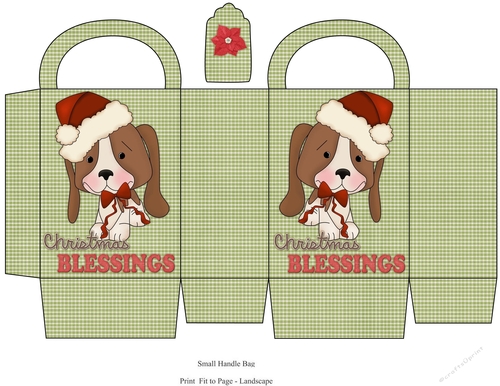 Santa Dog Small Gift bag 3