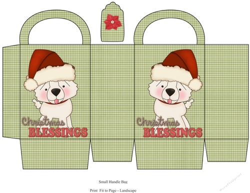 Santa Dog Small Gift bag 4