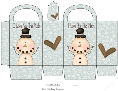 Snow Love Small Gift Bag 