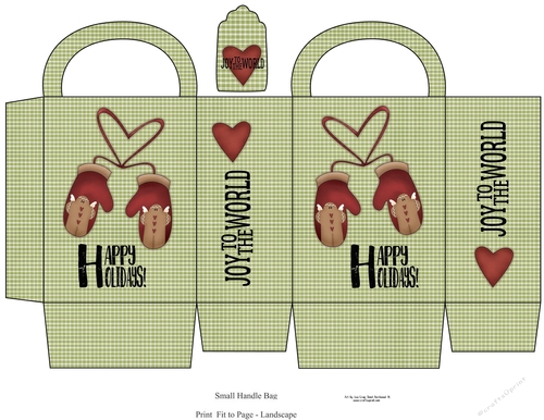 Ginger Mittens Small Gift Bag 