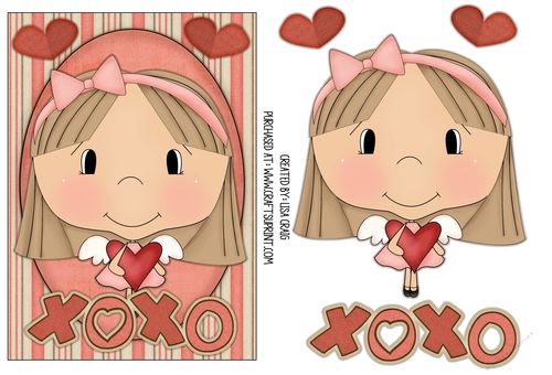 Girl Valentine Quick Card1