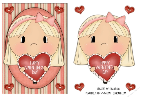 Girl Valentine Quick Card 2