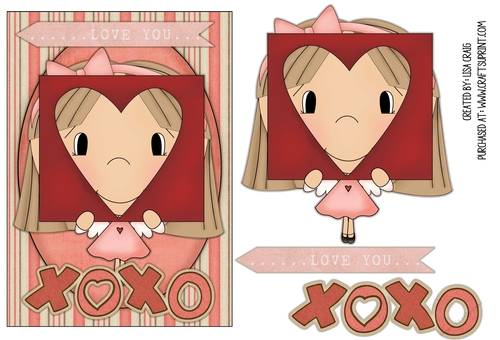 Girl Valentine Quick Card 4