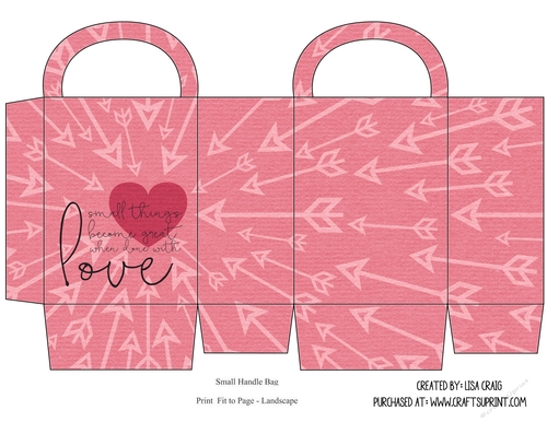 Valentines Day Small Handle Bag 1