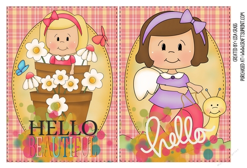 Girls Hello Quick Cards 1