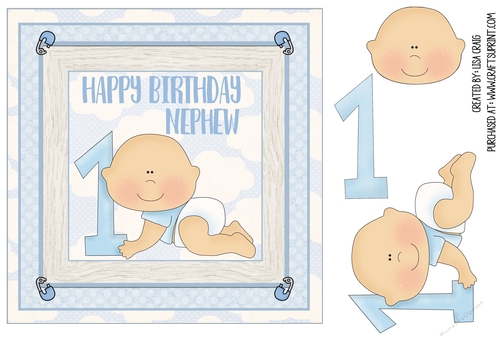Happy First Birthday Boy -Nephew