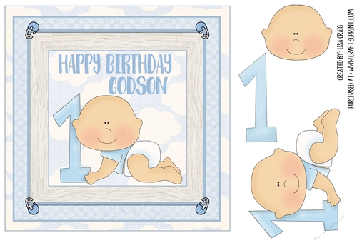Happy First Birthday Boy -godson