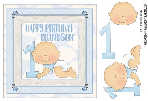Happy First Birthday Boy -son