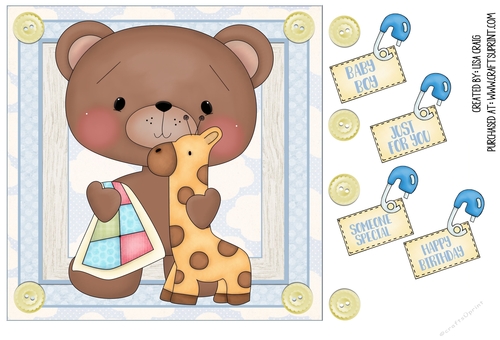 Bear Baby Boy Card 1