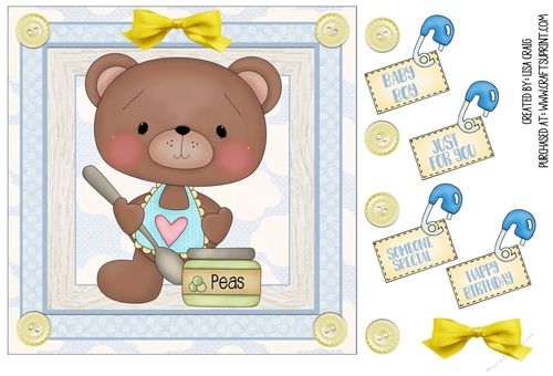 Bear Baby Boy Card 2