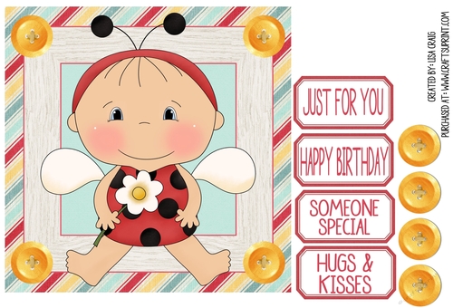 LadyBug Baby Girl Quick Card 1