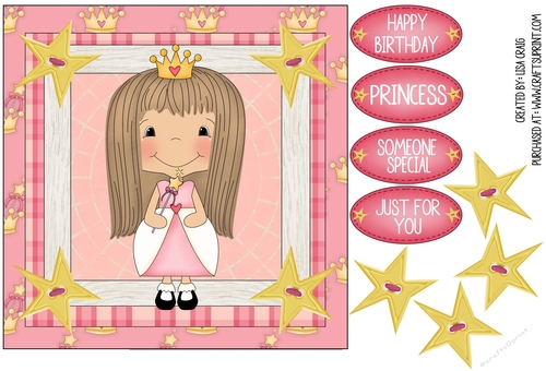 Princess Girl Quick Card 1
