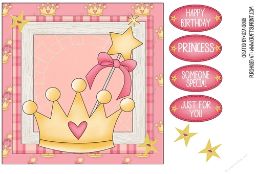 Princess Girl Quick Card 2