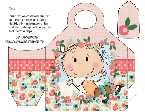 Lolly Floral Frame Tote 1