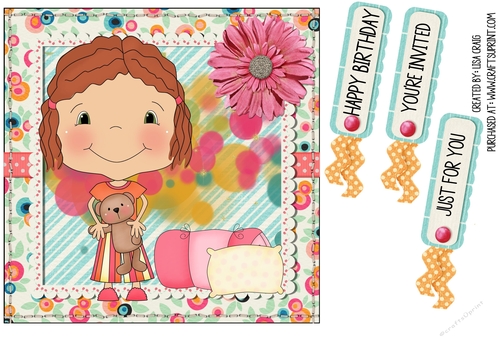 Sleep Over Girl Quick Card 2
