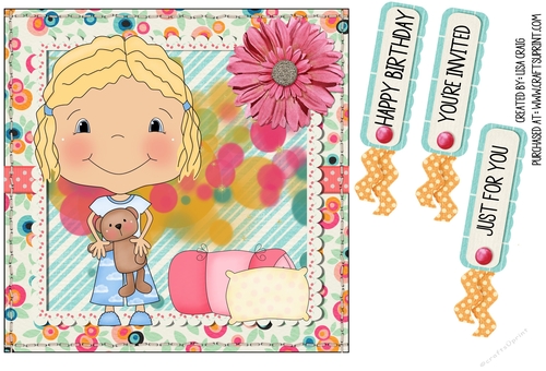 Sleep Over Girl Quick Card 4