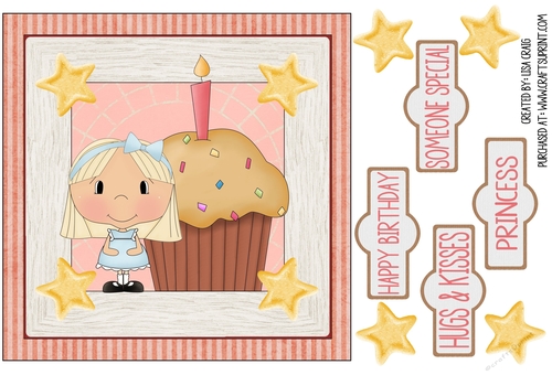 Birthday Girl Square Card 2