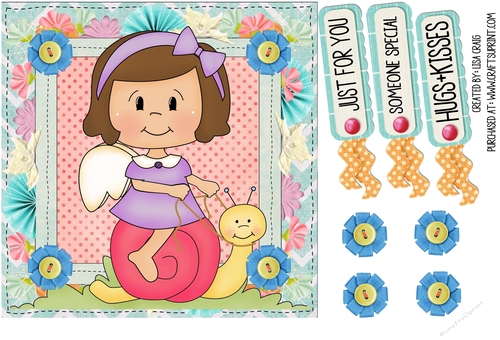 Snail Fairy Square Card 1
