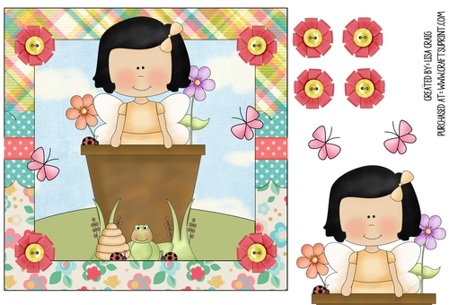 Garden Fairy Square Card 2