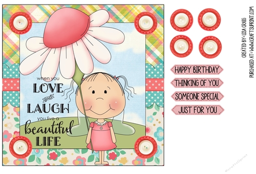 Flower Girl Square Card 1