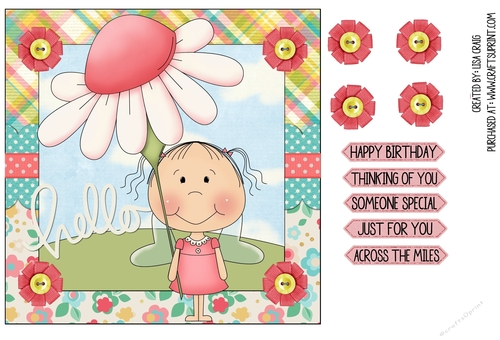 Flower Girl Square Card 2