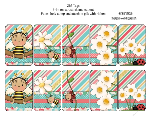 Fairies Tags Sheet 1