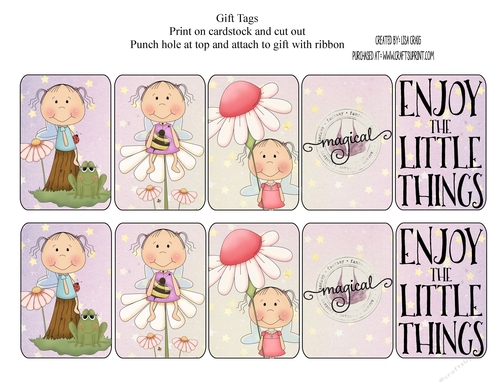 Garden Fairies Tags Sheet 1