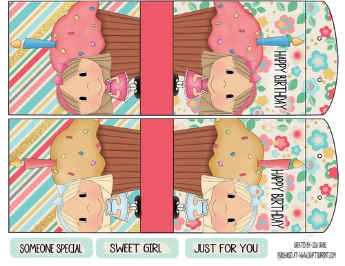 Birthday Girl Tent Cards 1