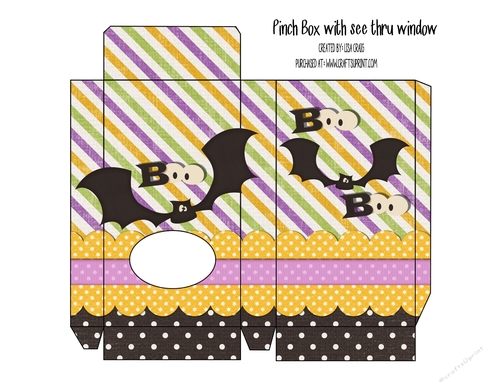 Boo Bat Printable Pinch Box