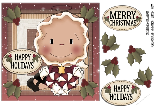 Happy Holidays Square Quick Card 6