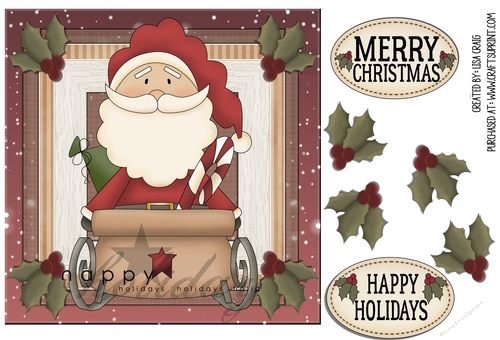 Happy Holidays Square Quick Card 8