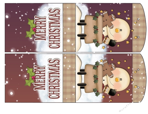 Snowman Candy Tent Cards 3