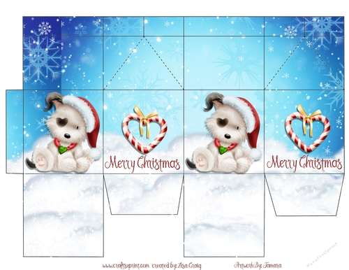 Christmas Puppies Milk Carton 1