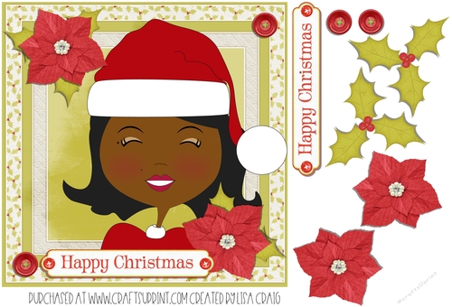 Christmas Girl Happy Christmas Card 4
