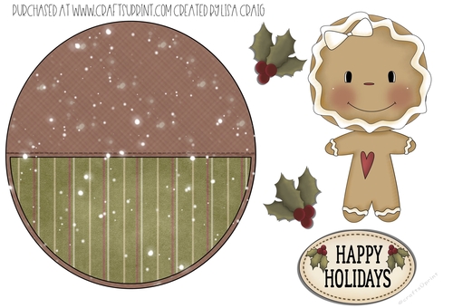 Country Christmas Circle Card 3