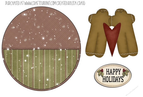 Country Christmas Circle Card 7